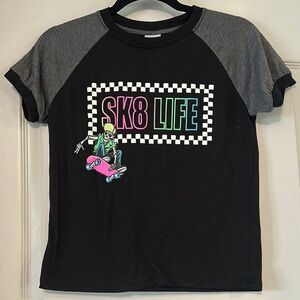 Gray and Black Short Sleeve Tee for Effortless Style